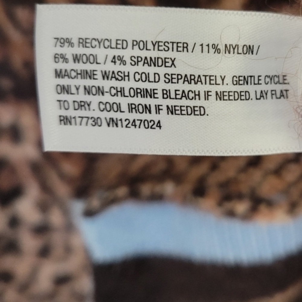 NWT KBB by KAHLANA Women's 'The Slouchy Cardigan' in Tan Leopard Size Large - Picture 11 of 11
